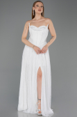 Long White Dantelle Evening Dress ABU5887