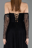 Long Black Dantelle Evening Dress ABU5887