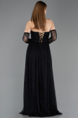 Long Black Dantelle Evening Dress ABU5887
