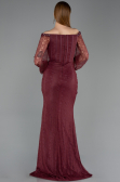 Long Burgundy Dantelle Mermaid Prom Dress ABU5890
