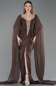 Long Brown Chiffon Evening Dress ABU5868