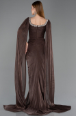 Long Brown Chiffon Evening Dress ABU5868