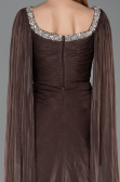 Long Brown Chiffon Evening Dress ABU5868