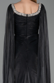 Long Black Chiffon Evening Dress ABU5868