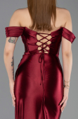 Burgundy Long Evening Dress ABU3611