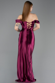 Cherry Colored Long Evening Dress ABU3611