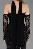 Long Black Scaly Mermaid Prom Dress ABU5896
