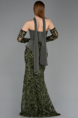 Long Olive Drab Scaly Mermaid Prom Dress ABU5896