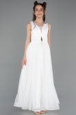 White Long Girl Dress ABU2447