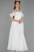 Long White Girl Dress ABU5903