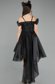 Front Short Back Long Black Girl Dress ABO128