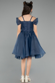 Short Navy Blue Girl Dress ABK2566