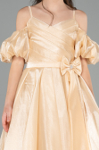 Long Gold Girl Dress ABU5912