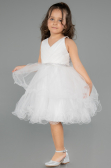 Short White Girl Dress ABK2569