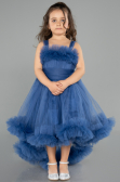 Front Short Back Long Indigo Girl Dress ABO129