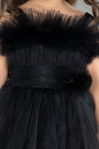 Front Short Back Long Black Girl Dress ABO129