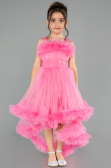 Front Short Back Long Pink Girl Dress ABO130