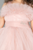 Front Short Back Long Powder Color Girl Dress ABO130