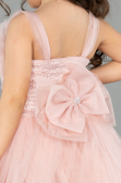Front Short Back Long Powder Color Girl Dress ABO130