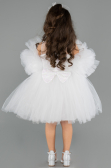 Short White Girl Dress ABK2572