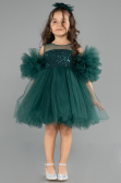Short Green Girl Dress ABK2572