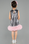 Short Anthracite Girl Dress ABK2574