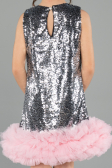 Short Anthracite Girl Dress ABK2574