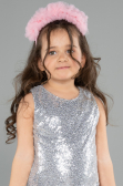 Short Silver Girl Dress ABK2574