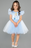 Short Blue Girl Dress ABK2575