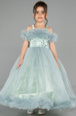 Long Mint Kid Wedding Dress ABG178