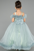 Long Mint Kid Wedding Dress ABG178