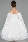 Long White Kid Wedding Dress ABG179