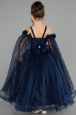 Long Navy Blue Kid Wedding Dress ABG179