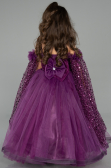 Long Purple Kid Wedding Dress ABG179