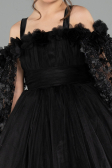 Long Black Kid Wedding Dress ABG179