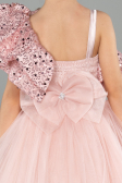 Long Powder Color Kid Wedding Dress ABG180