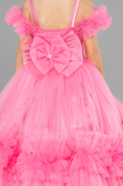 Long Pink Kid Wedding Dress ABG183