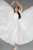Long White Girl Dress ABU5912