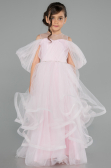Front Short Back Long Powder Color Girl Dress ABO127