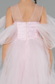 Front Short Back Long Powder Color Girl Dress ABO127