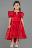 Front Short Back Long Red Girl Dress ABO107