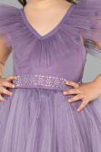Lavender Long Girl Dress ABU4239