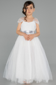 Long White Girl Dress ABU3566