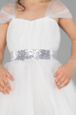 Long White Girl Dress ABU3566