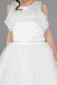 Long White Girl Dress ABU3909