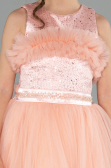 Long Salmon Girl Dress ABU3909