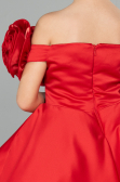Red Short Satin Girl Dress ABK2573