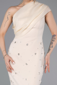 Beige Midi Cocktail Dress ABK2337