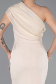 Beige Midi Cocktail Dress ABK2337