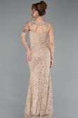 Long Gold Beaded Evening Dress ABU5914